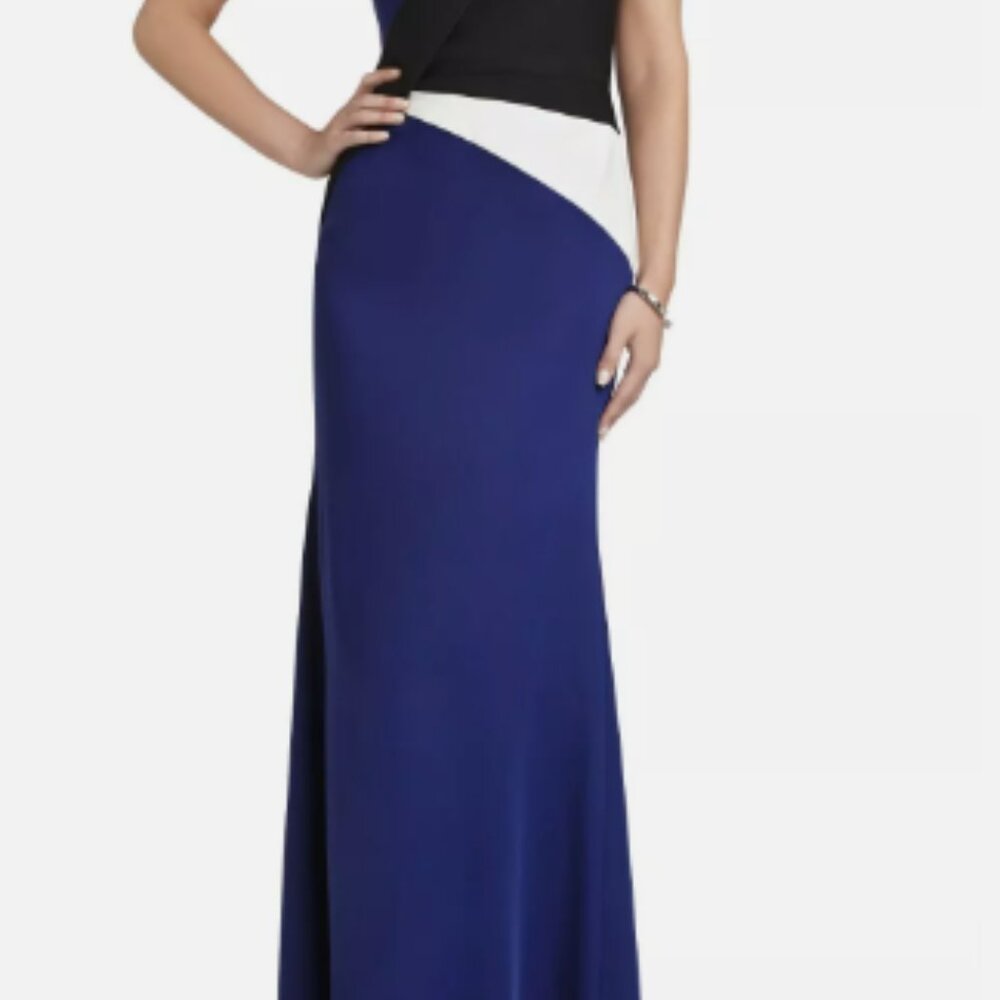 NWT BCBGMAXAZRIA “Audrianna” Dress – Size 2 – Blue/Black/White